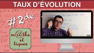 Déterminer un taux dévolution  Seconde [upl. by Islek]