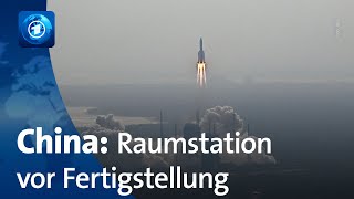 China bringt letztes Modul der Raumstation quotTiangongquot ins All [upl. by Jann]