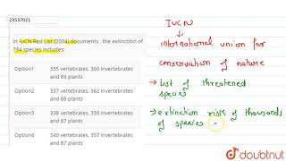 In IUCN Red List 2004 documents  the extinction of 784 species includes [upl. by Malissia]