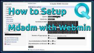 How to Create an Mdadm Raid using Webmin in Ubuntu Server [upl. by Holzman326]