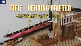 How to make a furled sail  FIFIE  Shipmodeling [upl. by Ylekalb]