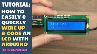 TUTORIAL How to Connect Set Up Program Control an I2C 1602 LCD Display  Arduino Easy PCF8574 [upl. by Adonis38]