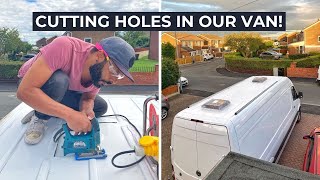 Installing Campervan Roof Vents  MaxxAir Fan amp Skymaxx Rooflight [upl. by Hendry]