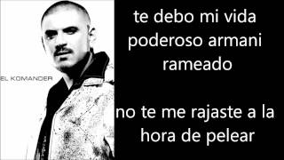 El Komander  Cuernito Armani Letra Lyrics [upl. by Andy940]