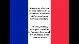 La Marseillaise  Anthem of France lyrics [upl. by Eedebez639]