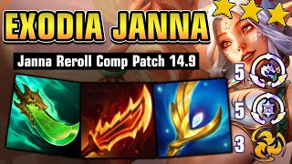 Jana Reroll  Exodia Augment Combo  TFT Set 11  Patch 149 [upl. by Aihtenyc570]