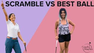 Scramble Golf vs Best Ball  FourBall Golf  Golf Tournament Formats [upl. by Neevan]