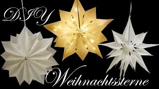 Weihnachtssterne aus Brottüten  Leuchtsterne  Papiersterne basteln [upl. by Tania]