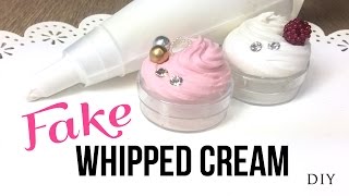 3 EASY Ways to Make FAKE Whipped Cream DecoDen DIY [upl. by Eillod]