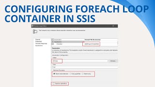 133 Explaining Foreach loop container options in detail in ssis [upl. by Nyleda]