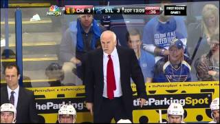 Coach Joel Quenneville goes off on refs Chicago Blackhawks vs St Louis Blues 41714 NHL Hockey [upl. by Loram535]