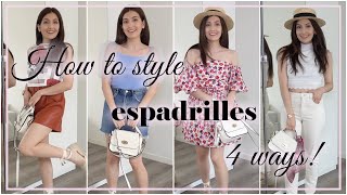 How to style  Castaner espadrilles 4 ways [upl. by Irotal]