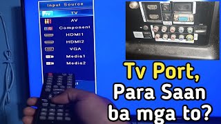 Tv Ports Explained  AV HDMI VGA Media Component Ethernet Saan ba ginagamit ang mga ito [upl. by Leigha]