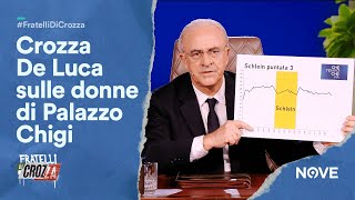 Crozza De Luca è carico sulle donne di Palazzo Chigi soprattutto la Schlein e i suoi tre passaporti [upl. by Illehs]