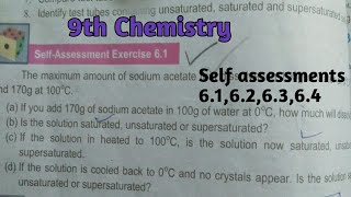 Class 9th chemistry selfassessment exercises 61626364 unit 06  Study conscious [upl. by Estus578]