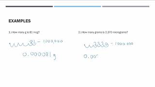 Metric Conversions Converting micrograms to grams mcg to g [upl. by Lanos]