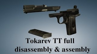 Tokarev TT full disassembly amp assembly [upl. by Ratib]