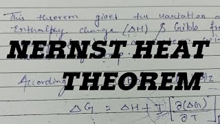 Nernst Heat Theorem Explain 3rd law of thermodynamic [upl. by Boni]