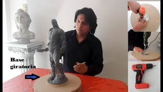 Cómo hacer una base giratoria para tu escultura [upl. by Oralee]