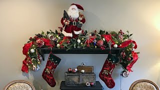 Classic Traditional Christmas Fireplace Mantel  How To Decorate For Christmas  Mantel Ideas [upl. by Eerazed]