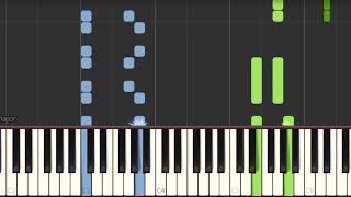 Blues  Easy Piano Tutorial Synthesia [upl. by Oknuj]