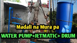 Easy Installation of Electric Water Pump and Jetmatic with Water storage Blue drum Part 1 [upl. by Eloc]