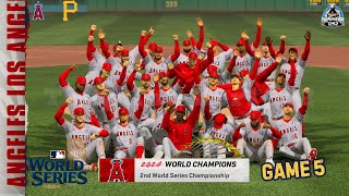 MLB The Show 24 Los Angeles Angels vs Pirate Pittsburgh World Series Game 5 [upl. by Darreg363]