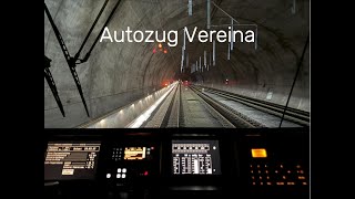 Führerstandsfahrt Autozug im Vereinatunnel [upl. by Akcired]