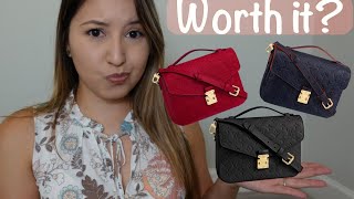 IN DEPTH  LV Pochette Metis Review  Empreinte Leather What fits amp Care  Mod Shots [upl. by Rednirah]