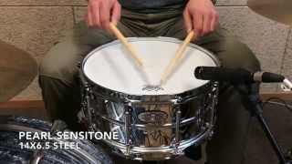 14x65 Pearl Sensitone Steel Snare [upl. by Siol]