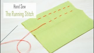 How to Sew Running Stitch  Hand Basting Tutorial  Sewing for Beginners [upl. by Ahsinyd942]