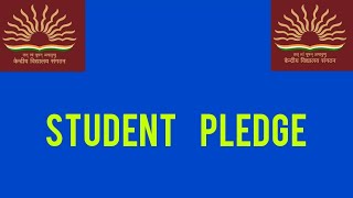 Kendriya Vidyalaya  Student Pledge  English [upl. by Ahsyt]