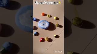 Stone Painting Diy ✨Mouldit Clay stones stones stonepaintingideas Acrylic Painting trending [upl. by Brose]