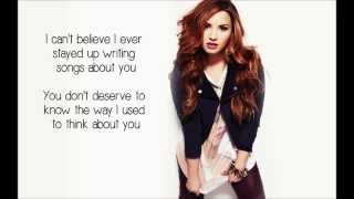 Demi Lovato ft Cher Lloyd  Really dont careLyrics [upl. by Asir]