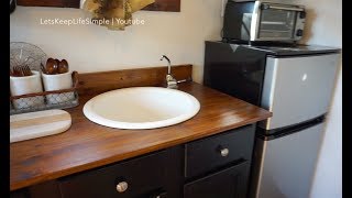 No Plumbing quotOff The Gridquot Sink Tiny House [upl. by Lovich105]