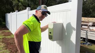 How to install a letterbox into a PVC fence  Outback Fencing [upl. by Kellsie]