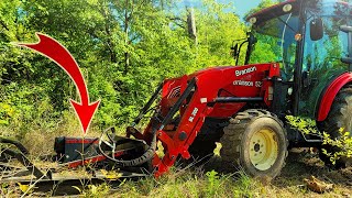 Front Mounted Brush Cutter On a Compact Tractor [upl. by Echo]