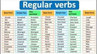 Common Regular Verbs  Definition amp Examples  Improve your vocabulary [upl. by Ogait776]