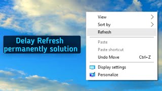 Delay Refresh Problem in Windows 10 [upl. by Naara]