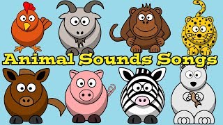 Animal Sound Songs Collection for Children  Learn Sounds Animals Make  Kids Learning Videos [upl. by Kopaz726]