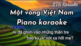 Một vòng Việt Nam Piano Karaoke  LTS Karaoke [upl. by Trace]