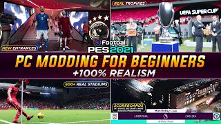 PES 2021  PC MODDING for COMPLETE BEGINNERS  Best AllInOne Mod SUPER EASY INSTALL TUTORIAL [upl. by Arretnahs]