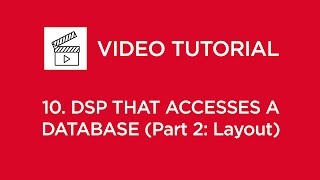 10 DSP THAT ACCESSES A DATABASE Part 2 Layout [upl. by Eiznil]