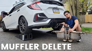 MUFFLER DELETE  SOUNDS and COMPARISON  10th Gen Honda Civic [upl. by Hploda]