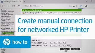 Creating a Manual Connection for Your Networked HP Printer  HP Printers  HP [upl. by Ardnaz]