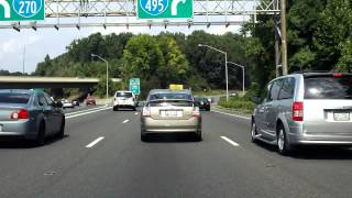 Capital Beltway Interstate 495 Exits 43 to 35 eastboundinner loop [upl. by Encratis]