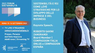 FORUM SOSTENIBILITÀ 2022  Phygital Speech  SOSTENIBILITÀ E RSI  Compassion Italia Onlus [upl. by Sephira]