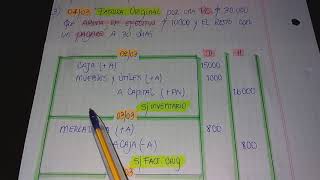 Registración Contable en libro diario Inicio y Factura Original video 3 [upl. by Atla]