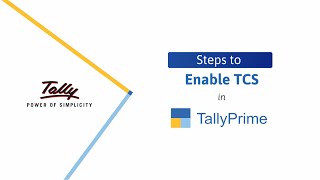 How to Enable TCS in TallyPrime  TallyHelp [upl. by Hussein]