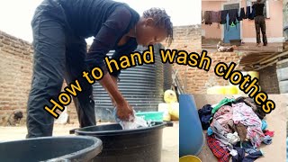 How to hand wash clothes like a pro😁African village life Lilyafricanvillagelife [upl. by Brig]